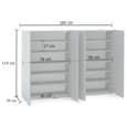 Maestro High Gloss Shoe Cabinet 4 Doors 10 Shelves In White