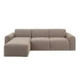 Manheim Fabric Left Hand 3 Seater Corner Sofa In Beige
