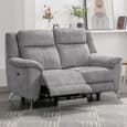 Mankato Fabric Electric Recliner 3+2 Seater Sofa Set In Ash