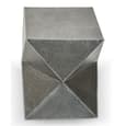 Mekbuda Inverted Triangular Metal Stool In Antique Zinc