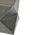 Mekbuda Inverted Triangular Metal Stool In Antique Zinc