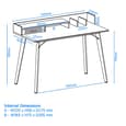 Maghull Wooden Laptop Desk In Walnut And Charcoal Grey