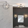 Merola Semi Flush Bathroom Ceiling Light In Chrome