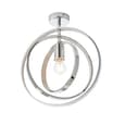 Merola Semi Flush Bathroom Ceiling Light In Chrome