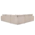 Millburn Plush Velvet Corner Sofa In Mocha
