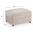 Millburn Plush Velvet Foot Stool In Mocha