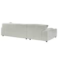 Modesto Fabric Left Hand Corner Sofa In Beige