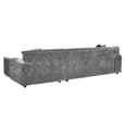 Modesto Fabric Left Hand Corner Sofa In Charcoal