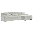 Modesto Fabric Right Hand Corner Sofa In Beige
