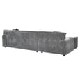 Modesto Fabric Right Hand Corner Sofa In Charcoal