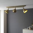 Moline 3 Lights Linear Bar Spotlight In Antique Brass