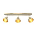 Moline 3 Lights Linear Bar Spotlight In Antique Brass