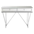Mpingo Mirrored Console Table With Silver Stainless Steel Frame