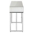 Mpingo Mirrored Console Table With Silver Stainless Steel Frame