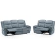 Myrtle Fabric Recliner 3+2 Seater Sofa Set In Grey