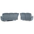 Myrtle Fabric Recliner 3+2 Seater Sofa Set In Grey