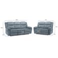 Myrtle Fabric Recliner 3+2 Seater Sofa Set In Grey