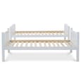 Myrtle Wooden Bunk Bed With Ladder In White