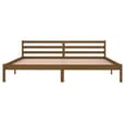 Nastia Solid Pinewood Super King Size Bed In Honey Brown