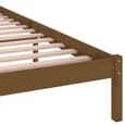 Nastia Solid Pinewood Super King Size Bed In Honey Brown