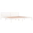 Nastia Solid Pinewood Super King Size Bed In White