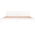 Nastia Solid Pinewood Super King Size Bed In White