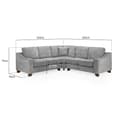 Nepean Fabric Corner Sofa In Slate