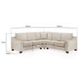 Nepean Fabric Corner Sofa In Stone