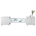 Nevaeh White High Gloss TV Stand With 2 Doors And LED Lights