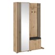 Newberry Wooden Hallway Furniture Set In Artisan Oak And Black