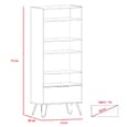 Newcastle Wooden Bookcase With 1 Drawer In Brown And Oak