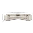 Newnan Fabric Corner Sofa In Beige