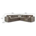 Newnan Fabric Corner Sofa In Mocha