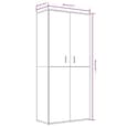 Newberry Wooden Shoe Storage Cabinet With 2 Doors In Smoked Oak