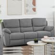 Norway Fabric Recliner 3+1+1 Seater Sofa Set In Grey