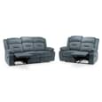 Norwich Fabric Recliner 3+2 Seater Sofa Set In Grey