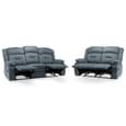 Norwich Fabric Recliner 3+2 Seater Sofa Set In Grey