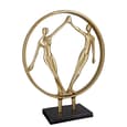 Ocala Aluminium Hand In Hand Sculpture In Gold And Black