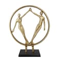 Ocala Aluminium Hand In Hand Sculpture In Gold And Black