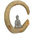 Ocala Polyresin Buddha Sculpture In Grey And Cream