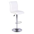 Topaz Vida Marble Effect Gloss Bar Table 2 Ripple White Stool