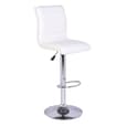 Parini Concrete Effect Bar Table With 4 Ripple White Stools