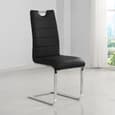 Parini Large Extending Melange Dining Table 8 Petra Black Chairs