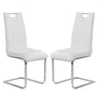 Parini Large Extending Magnesia Dining Table 6 Petra White Chairs