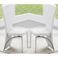 Parini Large Extending Magnesia Dining Table 6 Ravenna White Chairs