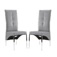 Parini Large Extending Magnesia Dining Table 6 Vesta Grey Chairs