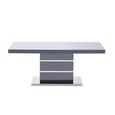 Parini High Gloss Coffee Table In Grey With Glass Top