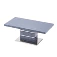 Parini High Gloss Coffee Table In Grey With Glass Top