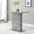 Parini Melange Marble Effect Bar Table 4 Candid Black Stools