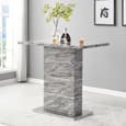 Parini Melange Marble Effect Bar Table 4 Candid Grey Stools